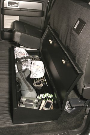 Ford F-150 Underseat Lockbox - Rear - Tuffy Products - 2/3 Length W/ Keyed Lock - `09-`14